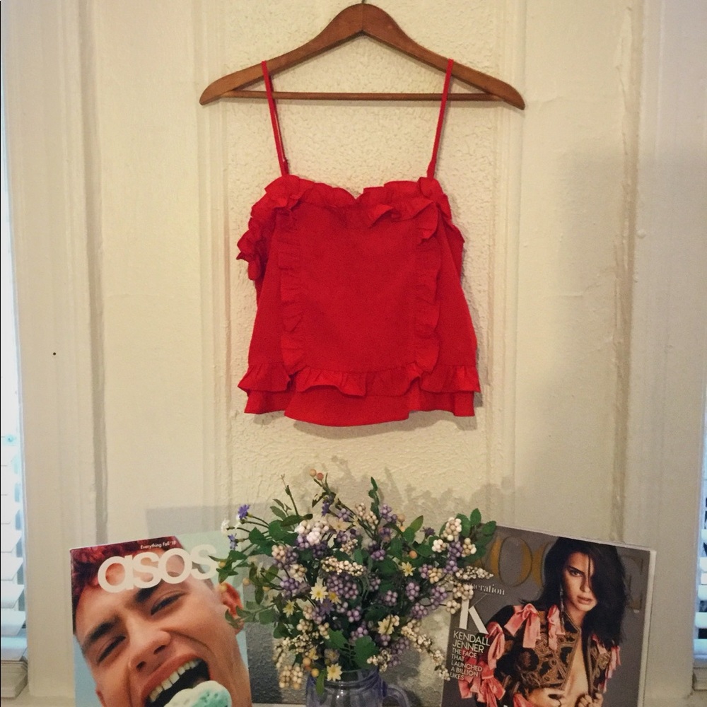 Cropped Red Blouse
